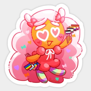 Cotton candy cookie supports you! Sticker